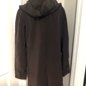 Calvin Klein lined chocolate 3/4 Raincoat - Women’s Small